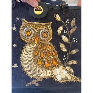 1970s Vintage Owl Enid Collins Beaded Purse